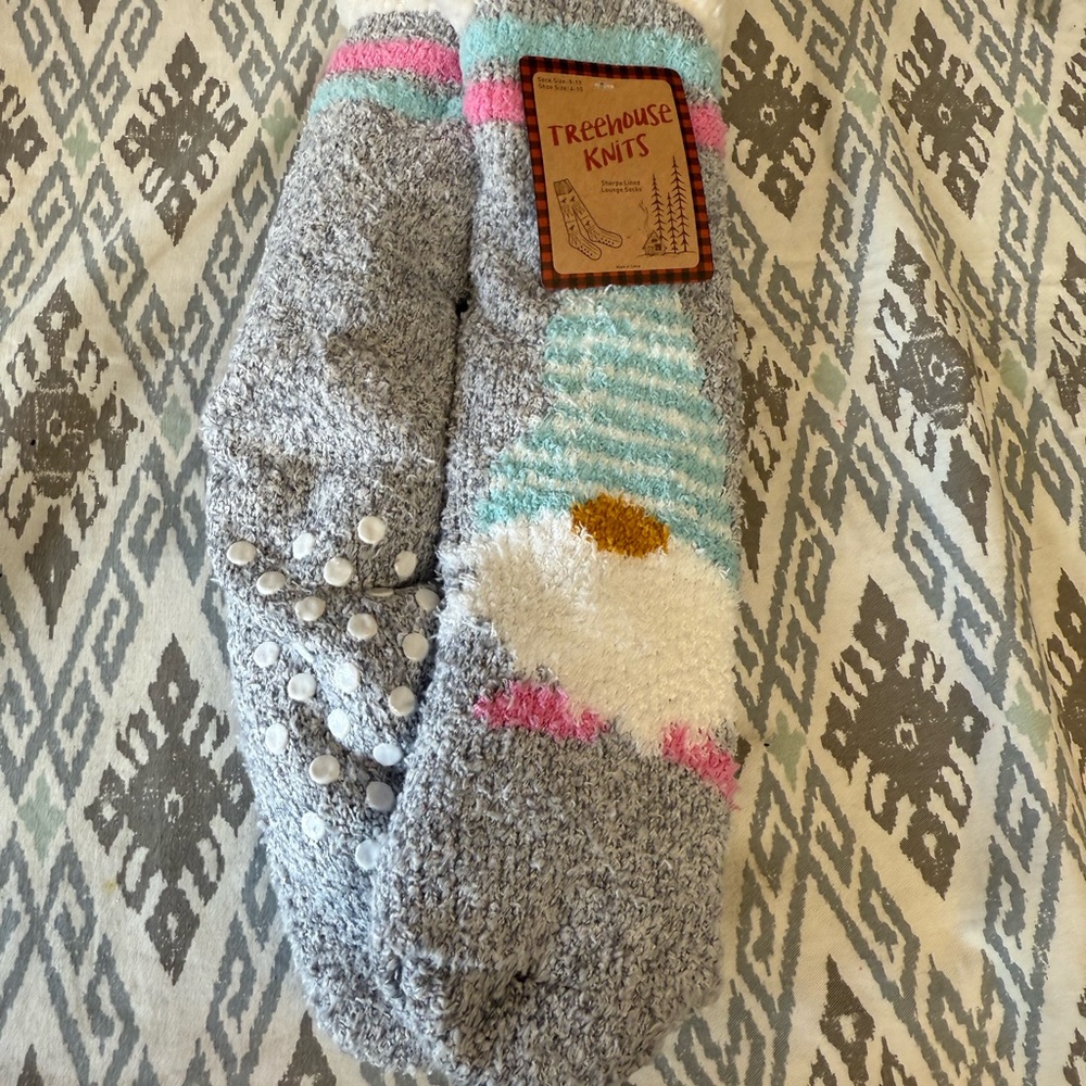 Treehouse Knits Cozy Gray Socks